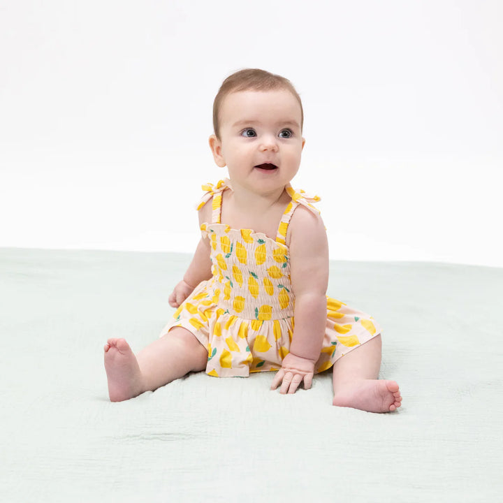 Angel Dear Smocked Bubble w Skirt  509-S26-SLM  Sunny Lemons