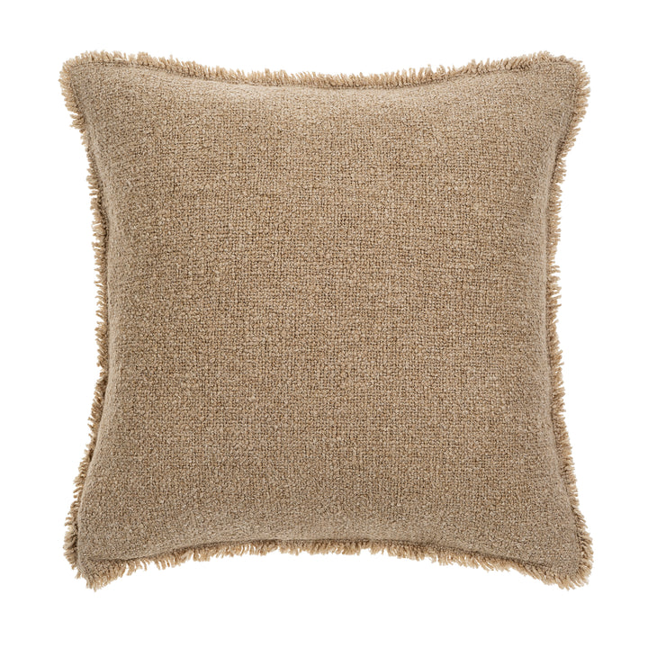 Indaba Fringed Boucle Pillow 1-0816 Warm Sand