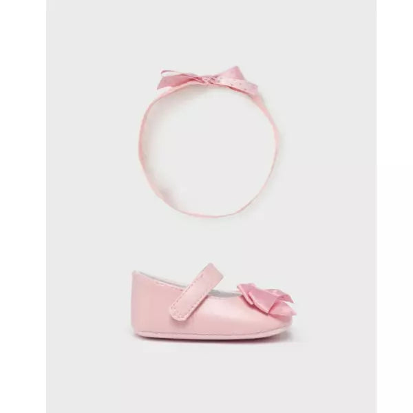 Mayoral Baby Girl Mary Jane Shoes and Headband Set  9633-87 Colorete **