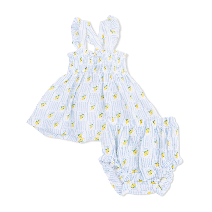Angel Dear Baby Girl Smocked Top w Bloomer  572-S26-LLM  Lovely Lemons
