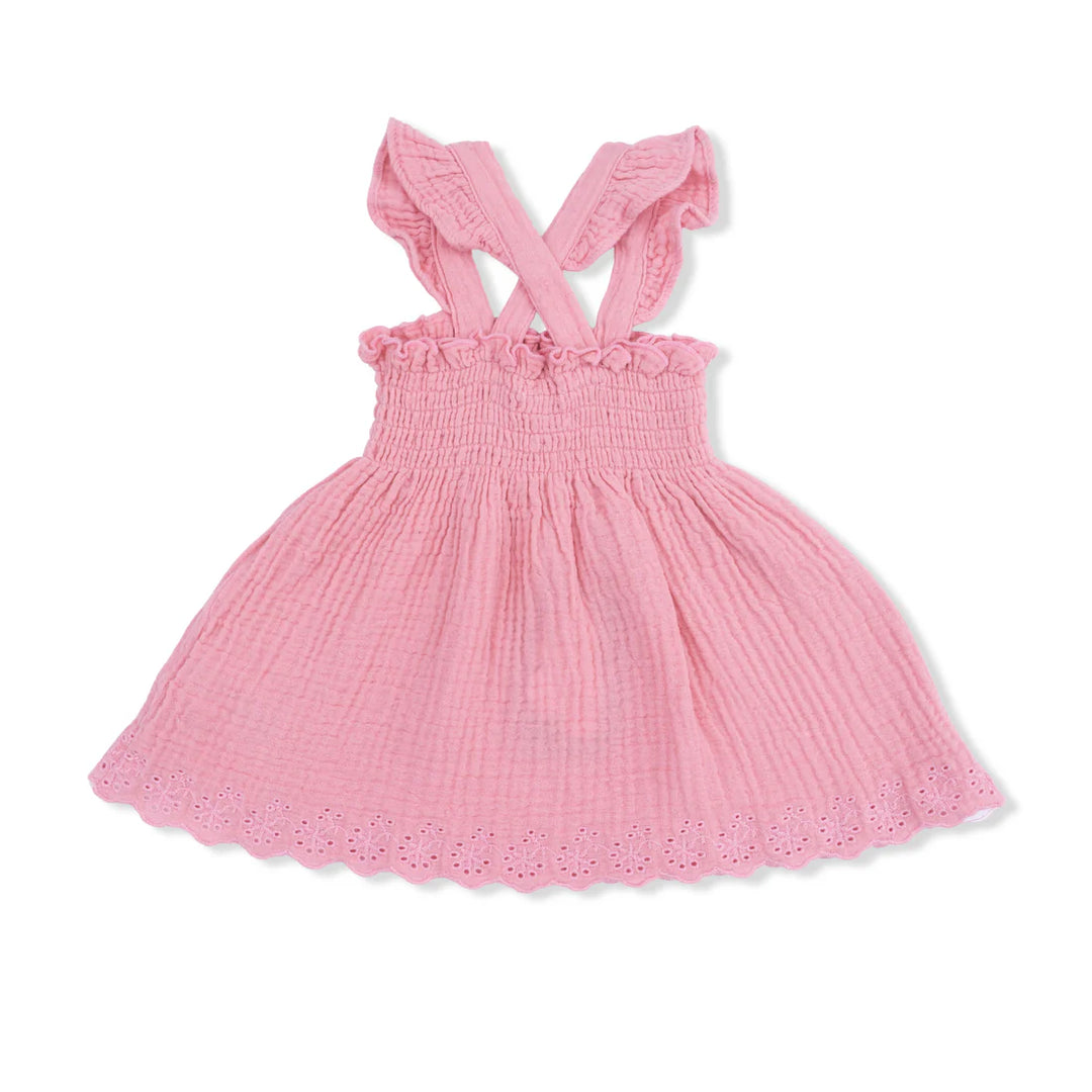 Angel Dear Smocked Top with Bloomer  572-S26-SPP  Poignant Pink