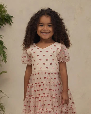 Noralee Girls Dottie Dress    NL009SNOW    Ruby Bows