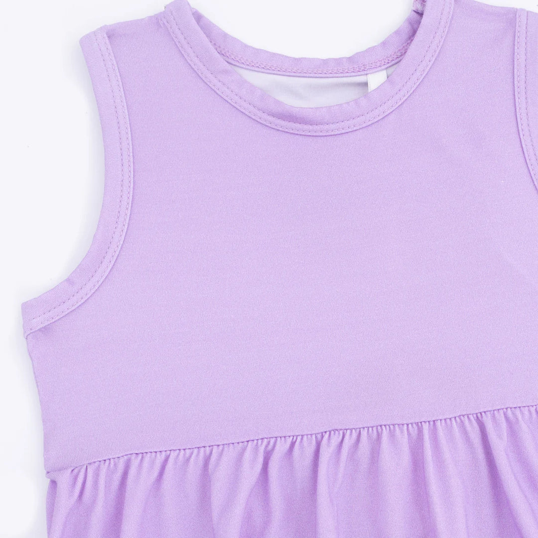 Angel Dear Peplum Tank Top with Baby Bells  587-S26-LLF  Lacy Lavender Floral