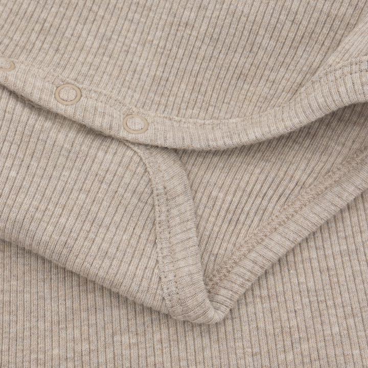 Fixoni Baby Melange Rib Long Sleeve Bodysuit   423100-1301