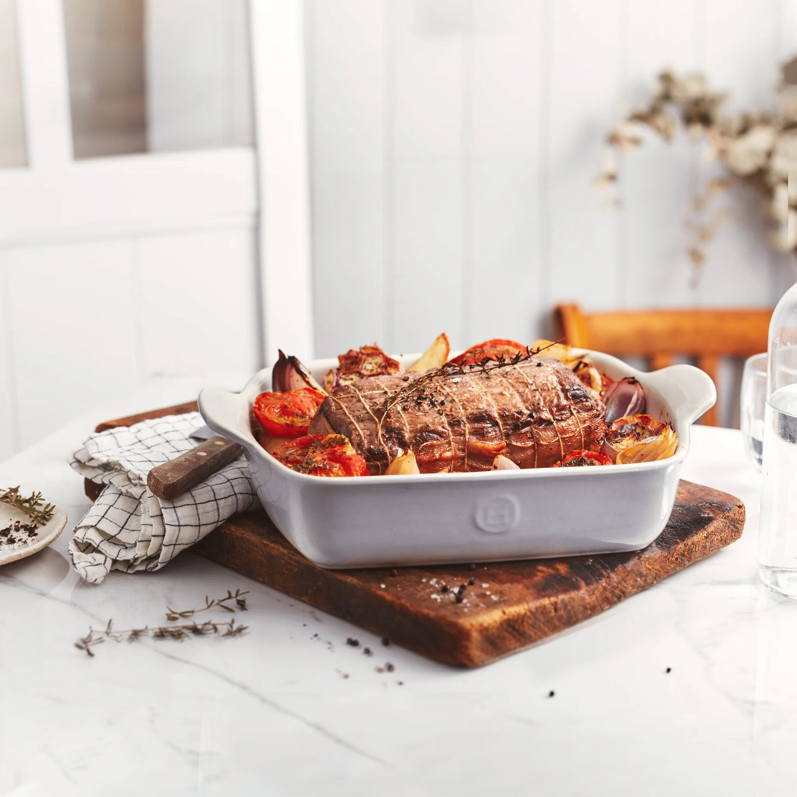 Emile Henry Rectangle Baker - Farine (White)