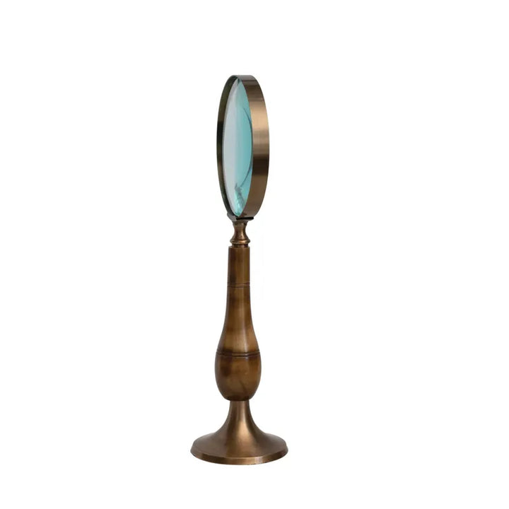 Creative Co-op Brass and Horn Magnifying Glass  DF7472
