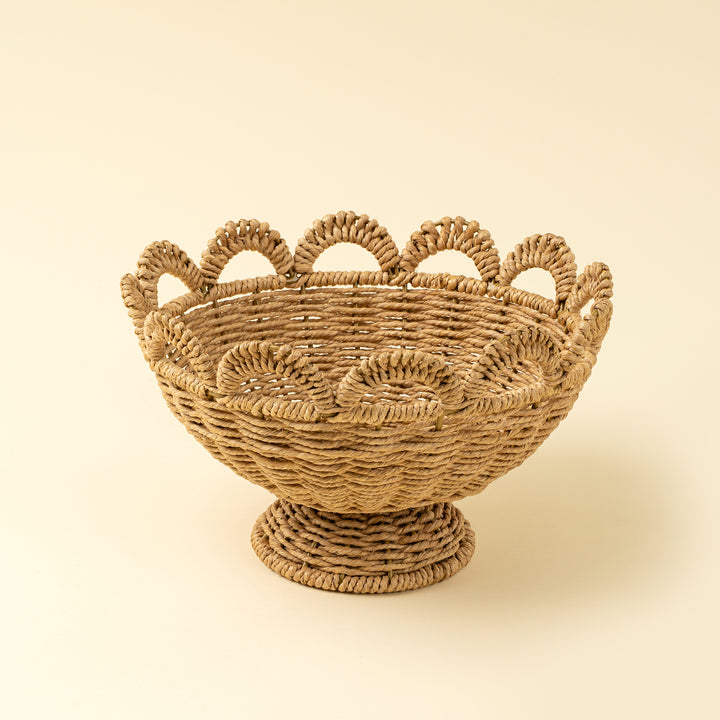 Indaba Maya Scalloped Basket 4-6518