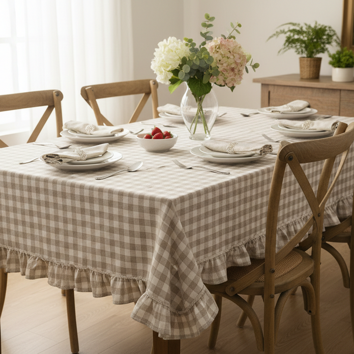 Indaba Somerset Ruffle Tablecloth 4-6270