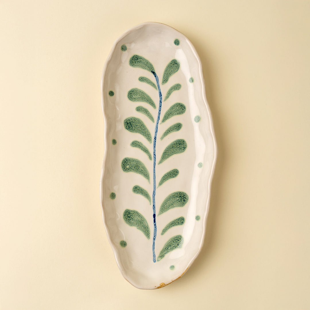 Indaba Painted Petals Oval Plate