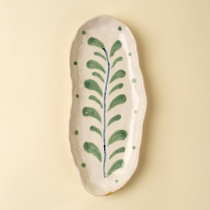 Indaba Painted Petals Oval Plate