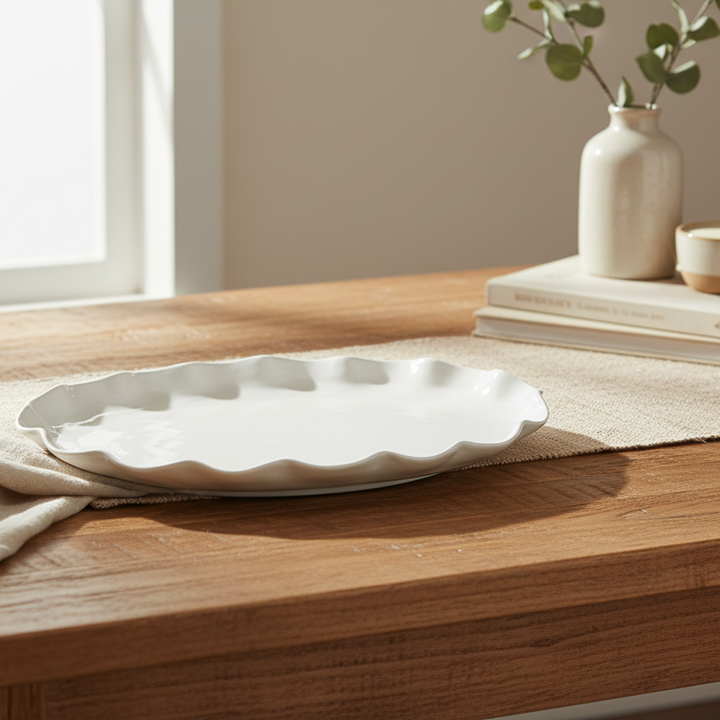 Indaba Calypso Scalloped Platter 4-6788