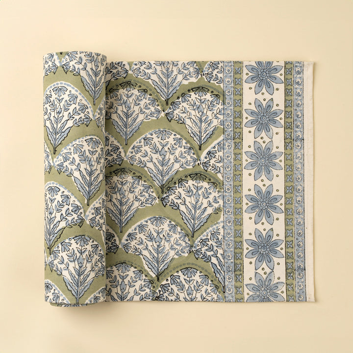 Indaba Sakura Green Table Runner 4-6365