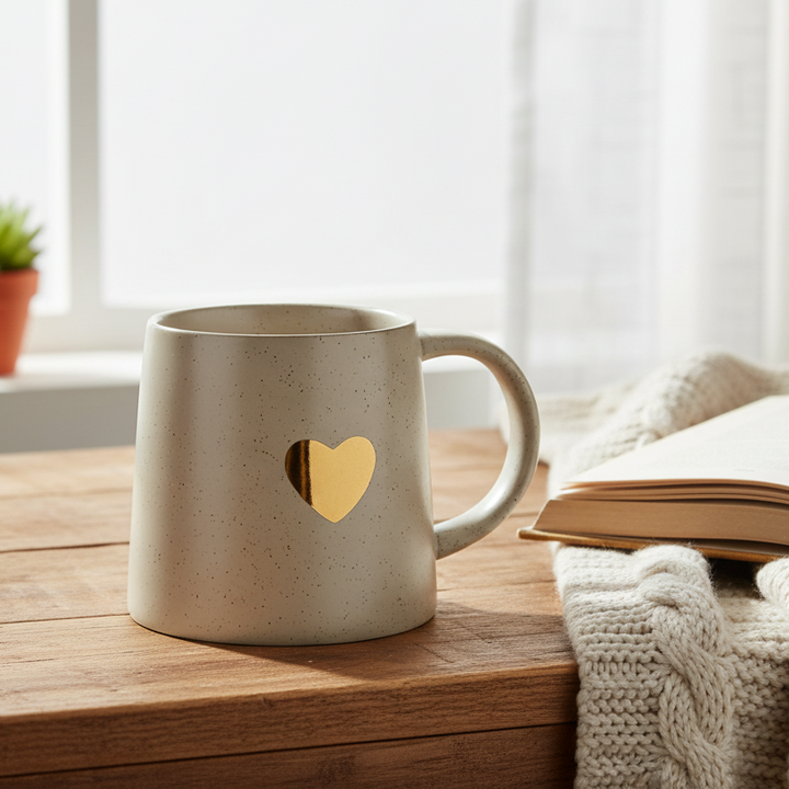 Indaba Gold Heart Mug 4-7549
