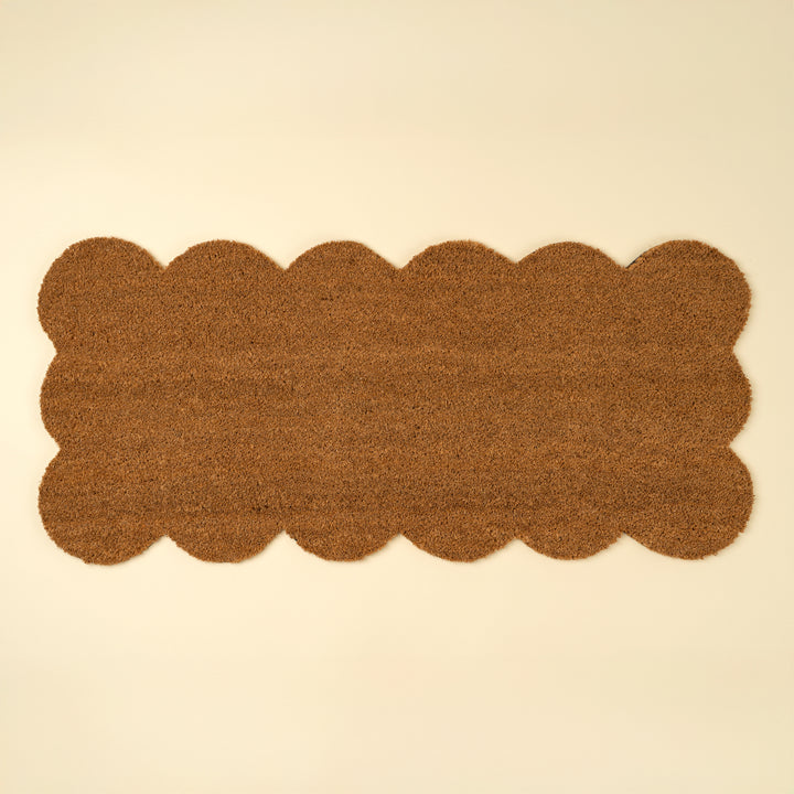 Indaba Scalloped Coir Doormat  01-9161