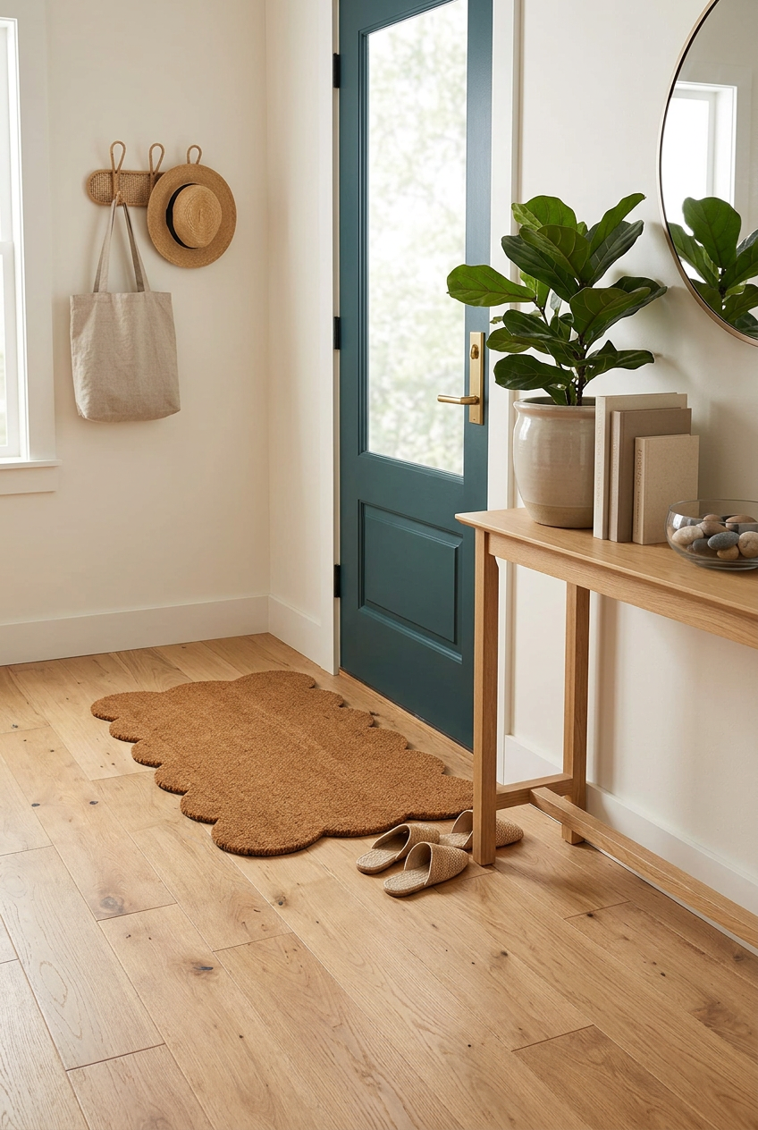 Indaba Scalloped Coir Doormat  01-9161