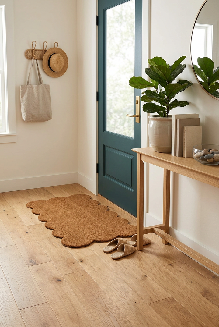 Indaba Scalloped Coir Doormat  01-9161
