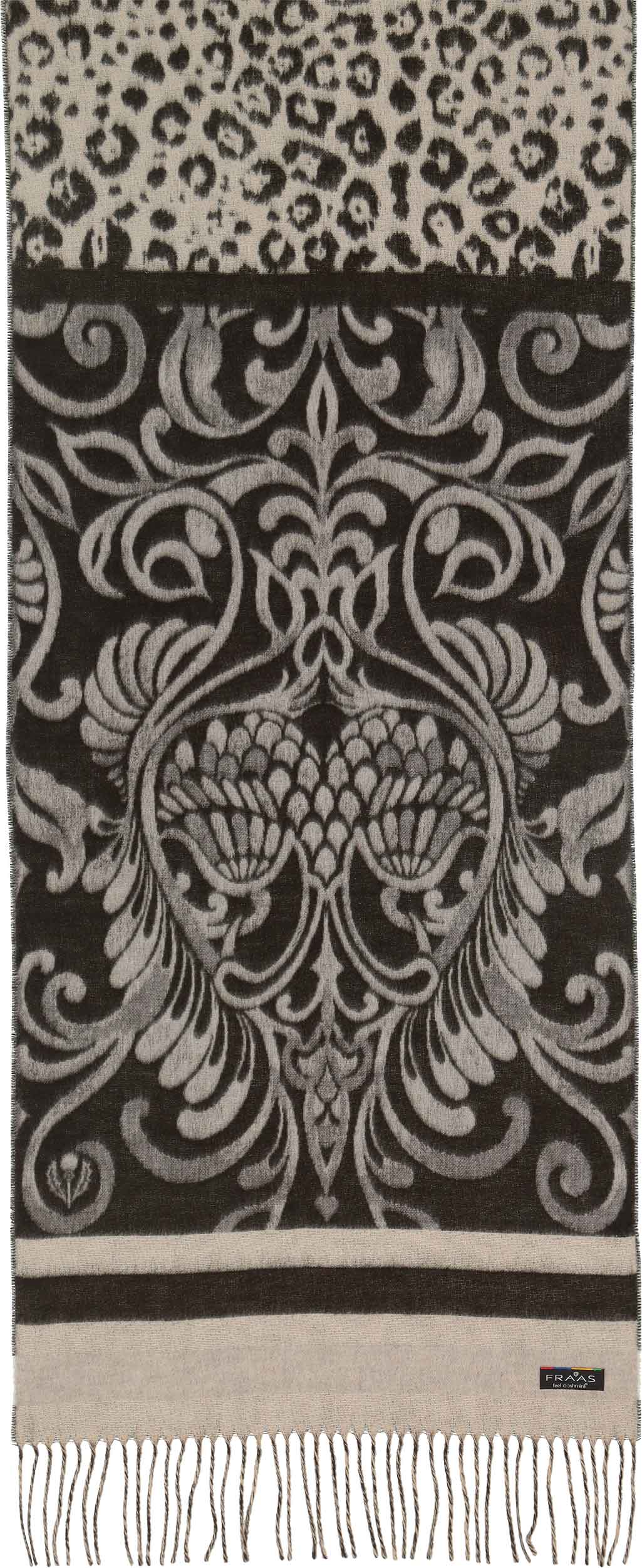 Fraas Cashmink Scarf  with Brocade Patchwork  620011-900