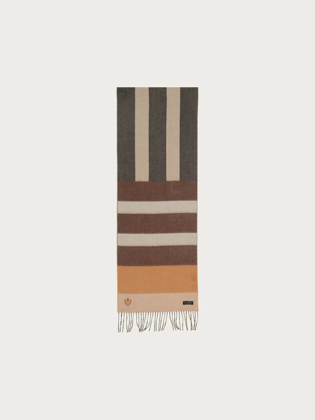 Fraas Cashmink Scarf with Graphic Block  625359-880 Greige