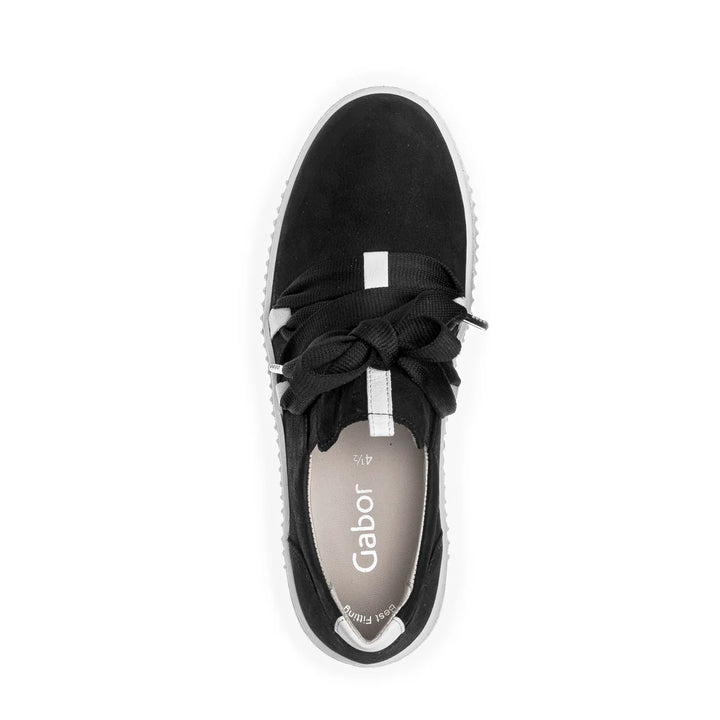 Gabor Bow Sneaker  63.333.17  Black/White (Ice)