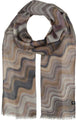 Fraas Lightweight Scarf with Wave Print  640068-887  Chinchilla Taupe