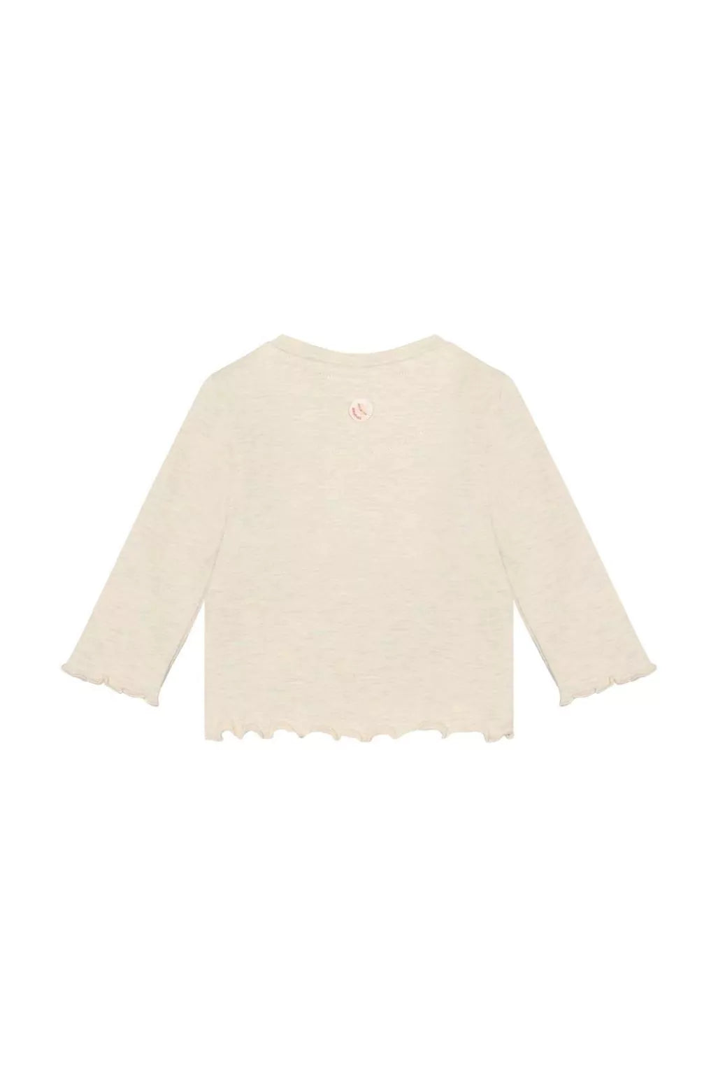 Noppies Baby Girl Long Sleeve Tee   6410020-2611   Oatmeal Melange