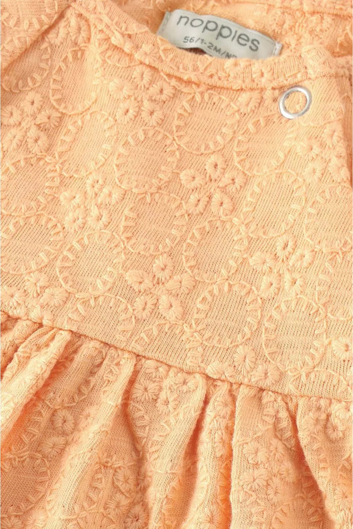 Noppies Baby Girl Short Sleeve Dress   6430411   Peach Cobbler