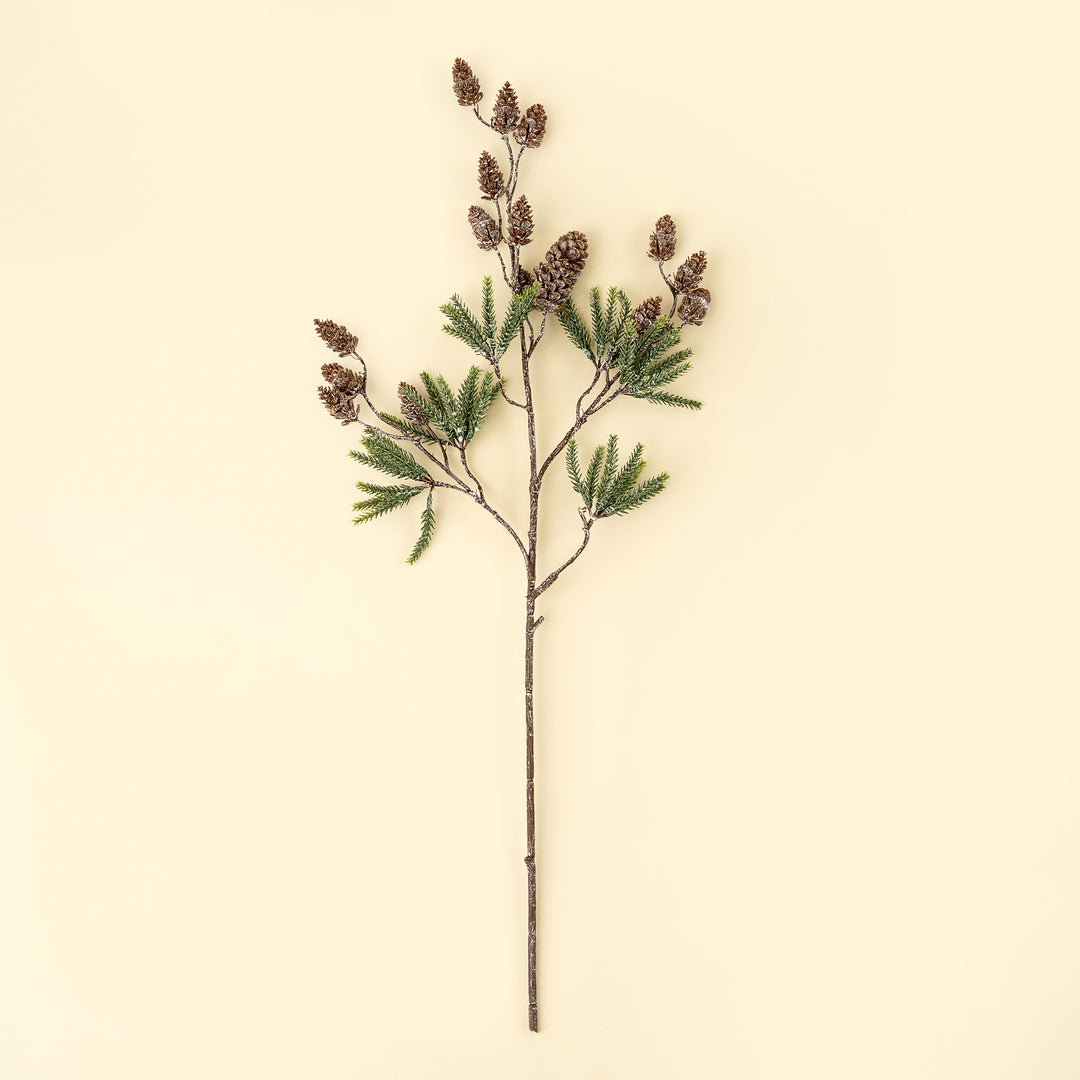 Indaba Frosted Pinecone Sprig  5-2047