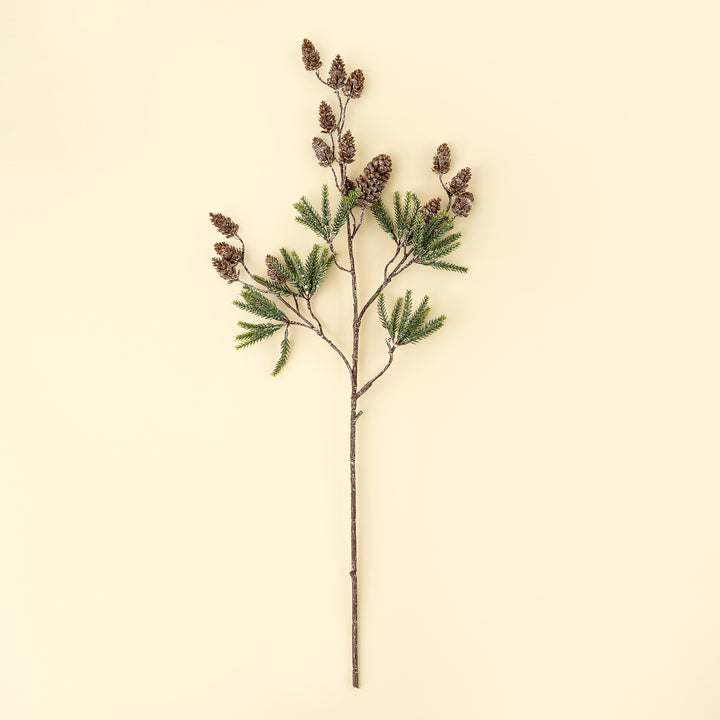 Indaba Frosted Pinecone Sprig  5-2047