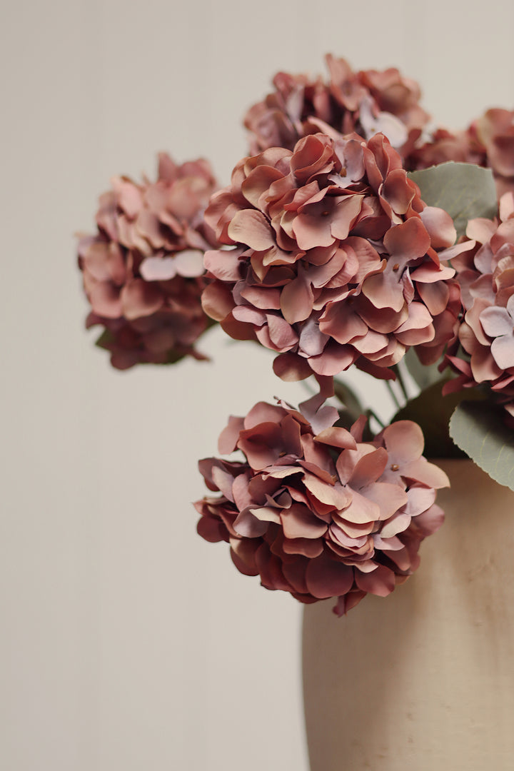 Indaba Autumn Hydrangea Spray  01-8409  Dusty Pink
