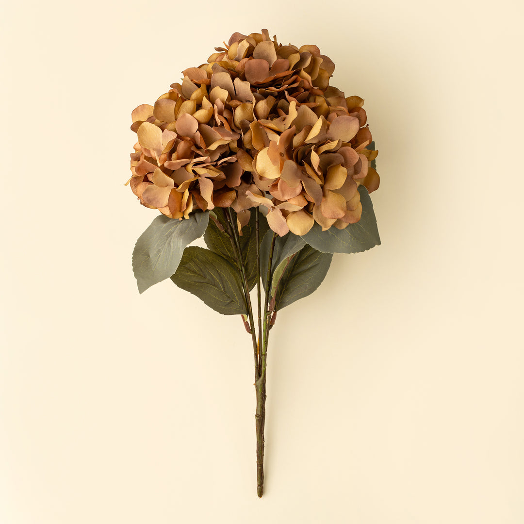 Indaba Autumn Hydrangea Spray  01-8407  Burnt Orange