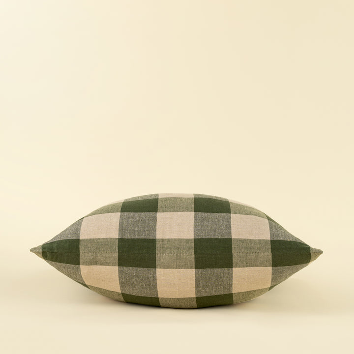 Indaba Hawthorne Green Gingham Cushion 01-9060