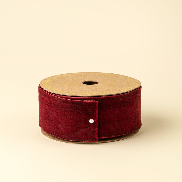 Indaba 2" Velvet Ribbon on Spool  7-8946  Crimson Red