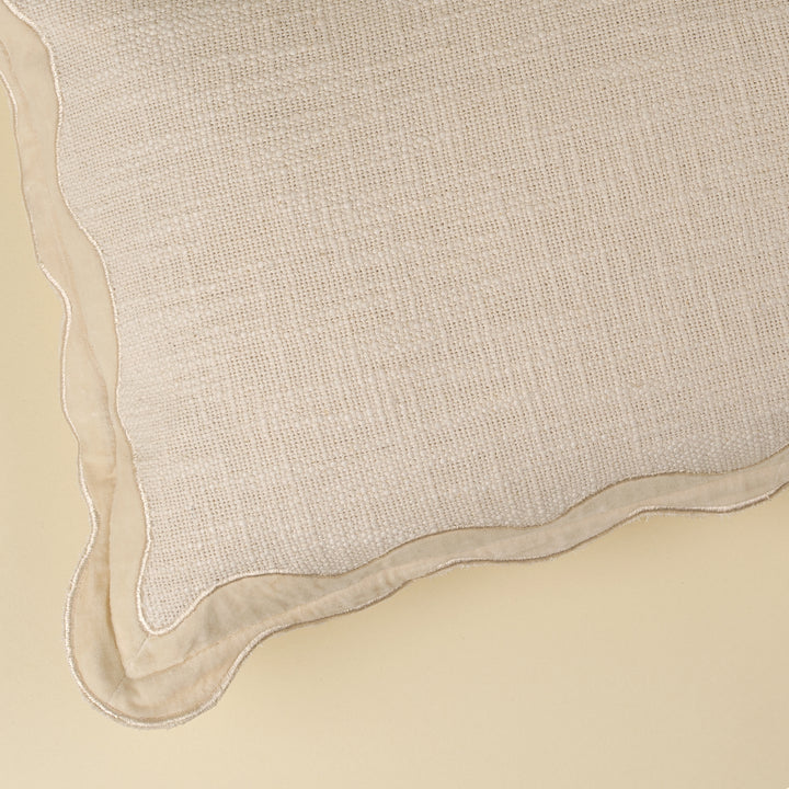 Indaba Scalloped Cushion - Ivory 01-8876