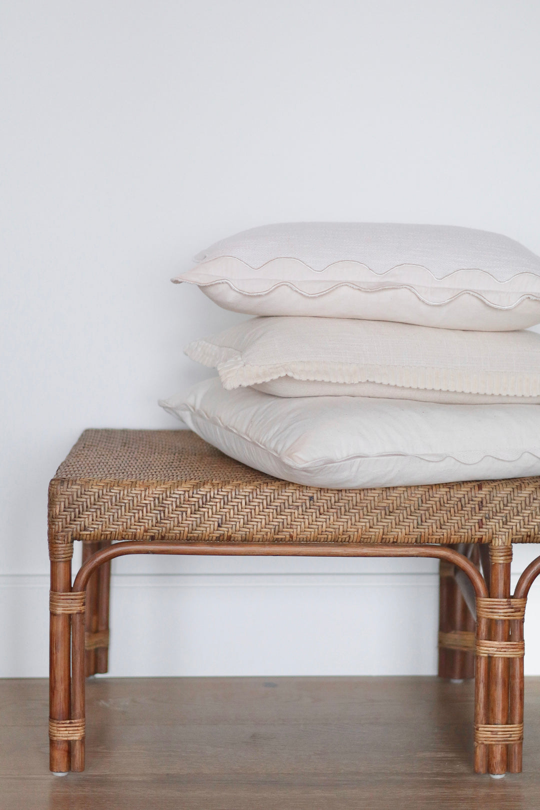 Indaba Scalloped Cushion - Ivory 01-8876