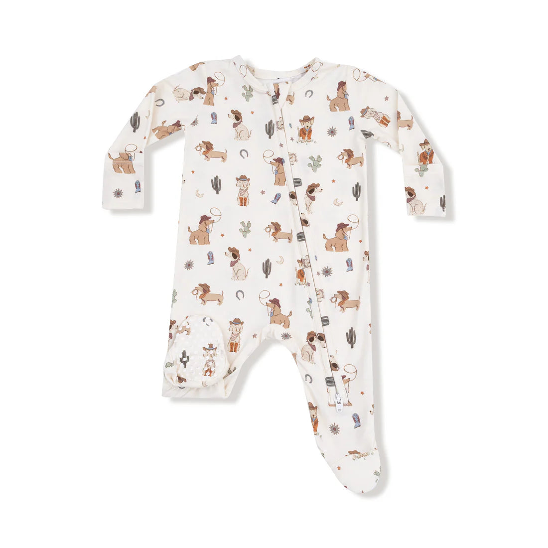 Angel Dear Baby Footie   651-F25-CDU   Cowboy Dogs