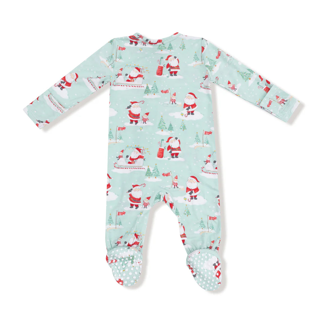 Angel Dear Baby Footie   651-F25-GOS   Golfing Santa & Elves **