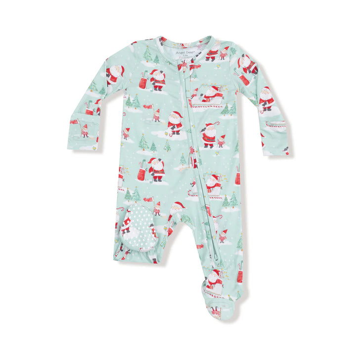 Angel Dear Baby Footie   651-F25-GOS   Golfing Santa & Elves **