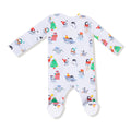 Angel Dear Baby Footie   651-F25-HPE    Holiday Penguins Gray