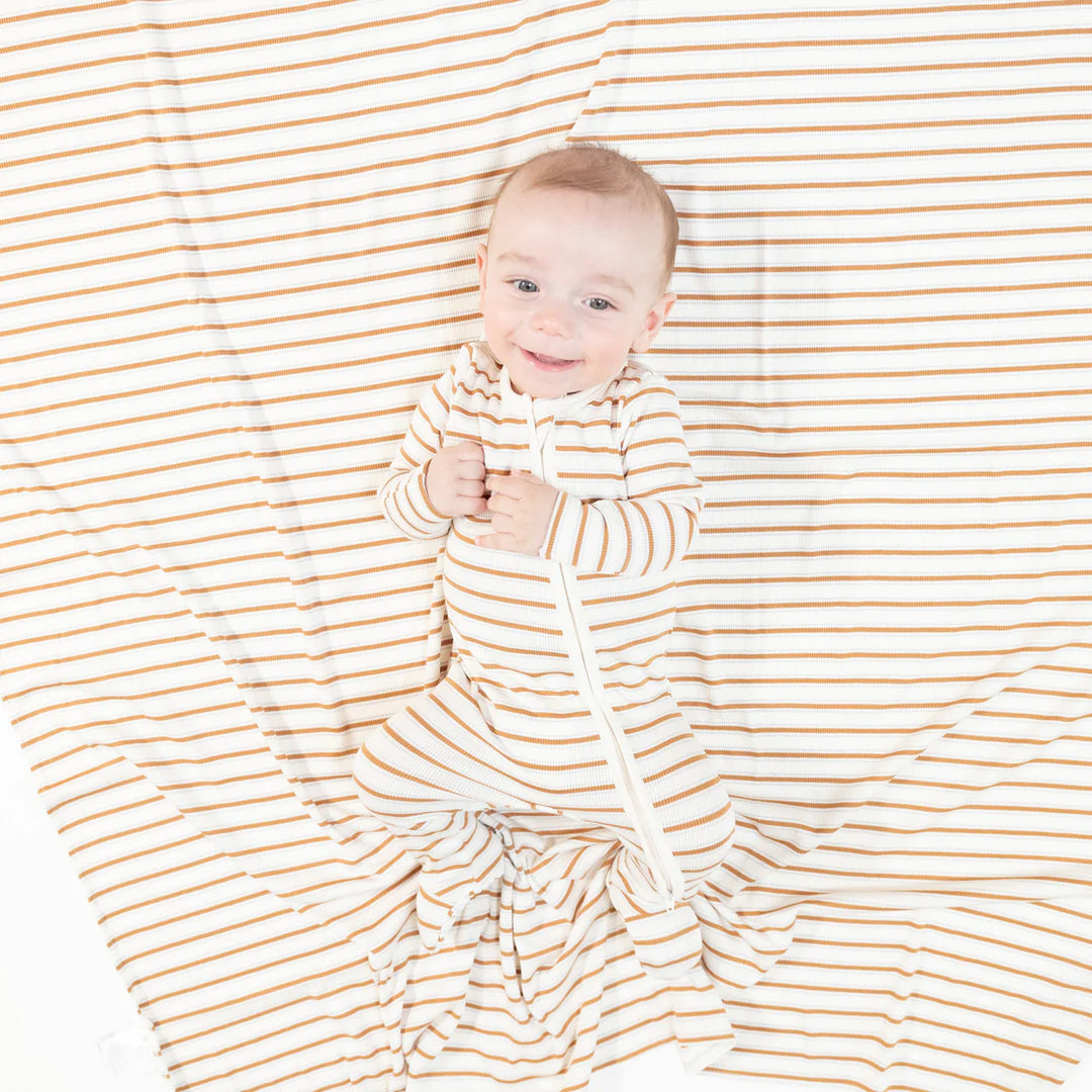 Angel Dear Baby Footie  651-F25-HSR    Vintage Stripe Brown