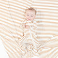 Angel Dear Baby Footie  651-F25-HSR    Vintage Stripe Brown