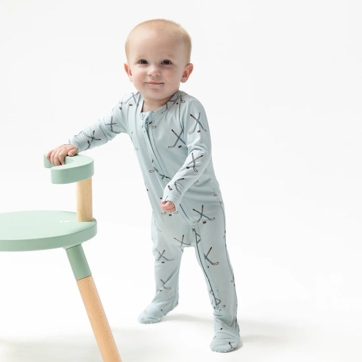 Angel Dear Baby Footie    651-F25-HSB   Hockey Stone Blue
