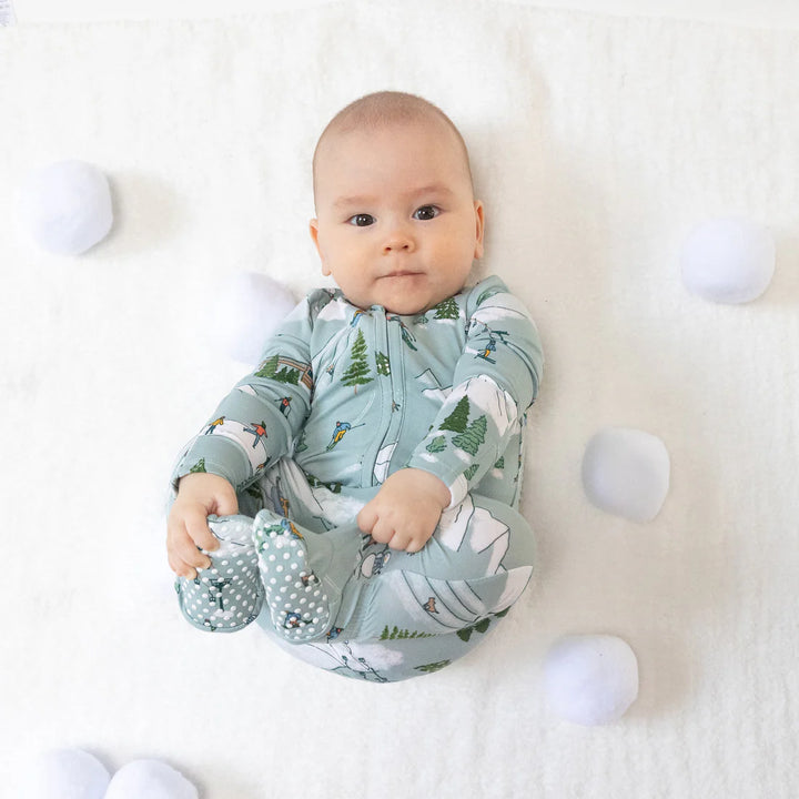Angel Dear Baby Footie   651-F25-WFS    Winter Fun Skiers **