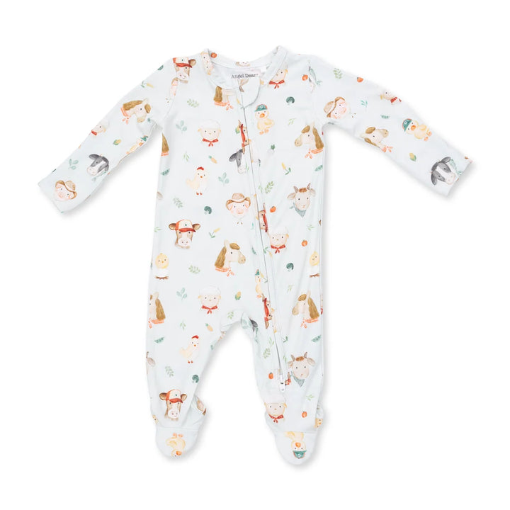 Angel Dear 2 Way Zipper Footie    Baby Farm Faces   651-F26-BFF