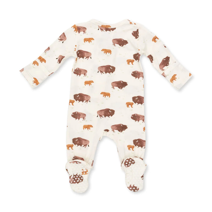 Angel Dear Baby 2 Way Zipper Footie    651-F26-BIS   American Buffalo