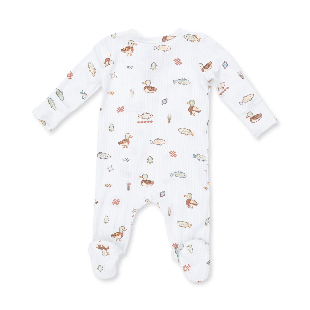 Angel Dear Baby 2 Way Zipper Footie   651-F26-LCU     Lake Cuties
