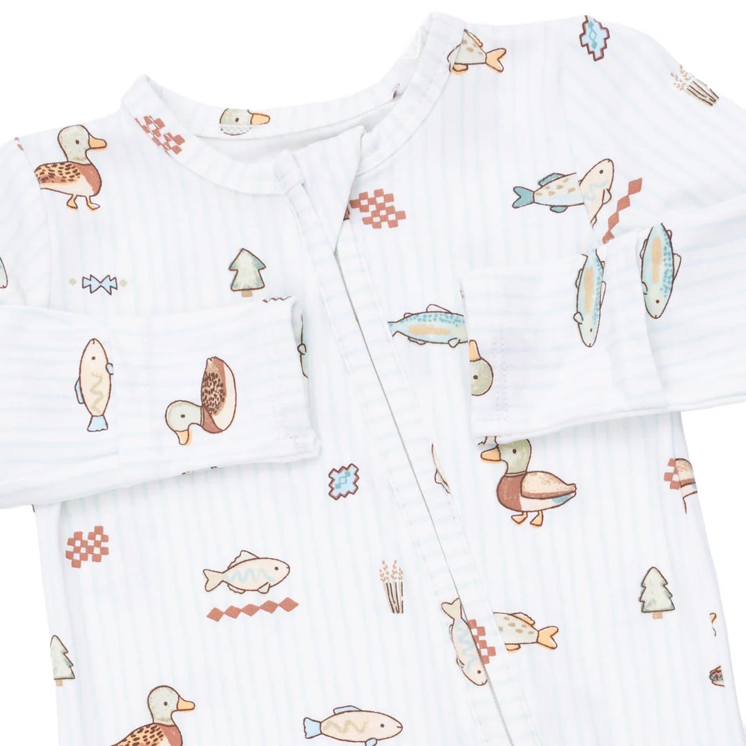 Angel Dear Baby 2 Way Zipper Footie   651-F26-LCU     Lake Cuties