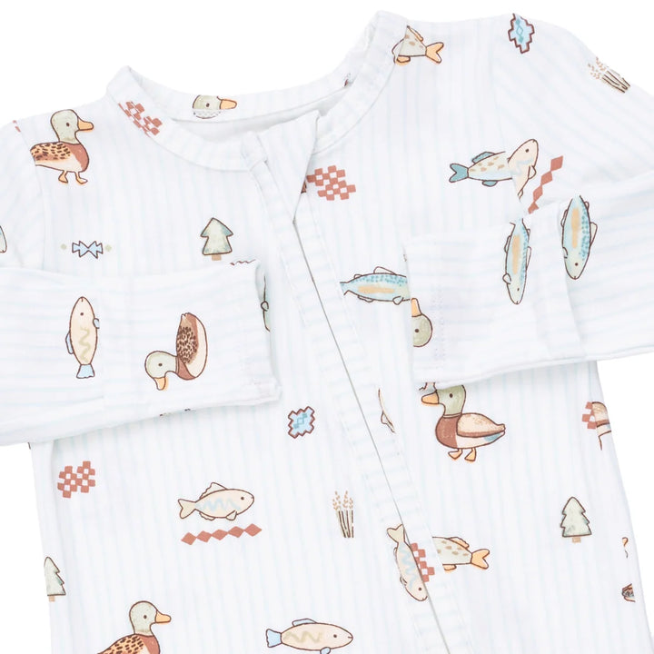 Angel Dear Baby 2 Way Zipper Footie   651-F26-LCU     Lake Cuties