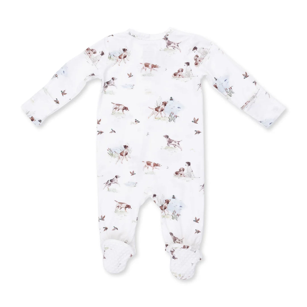 Angel Dear Baby 2 Way Zipper Footie   Pointer Pups And Duck Buddies   651-F26-PPD