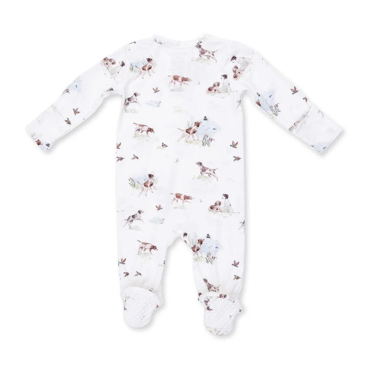 Angel Dear Baby 2 Way Zipper Footie   Pointer Pups And Duck Buddies   651-F26-PPD