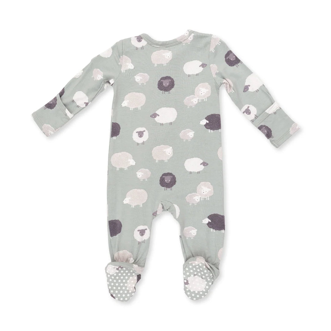 Angel Dear Baby 2 Way Zipper Footie   Black Sheep   651-F26-SHE
